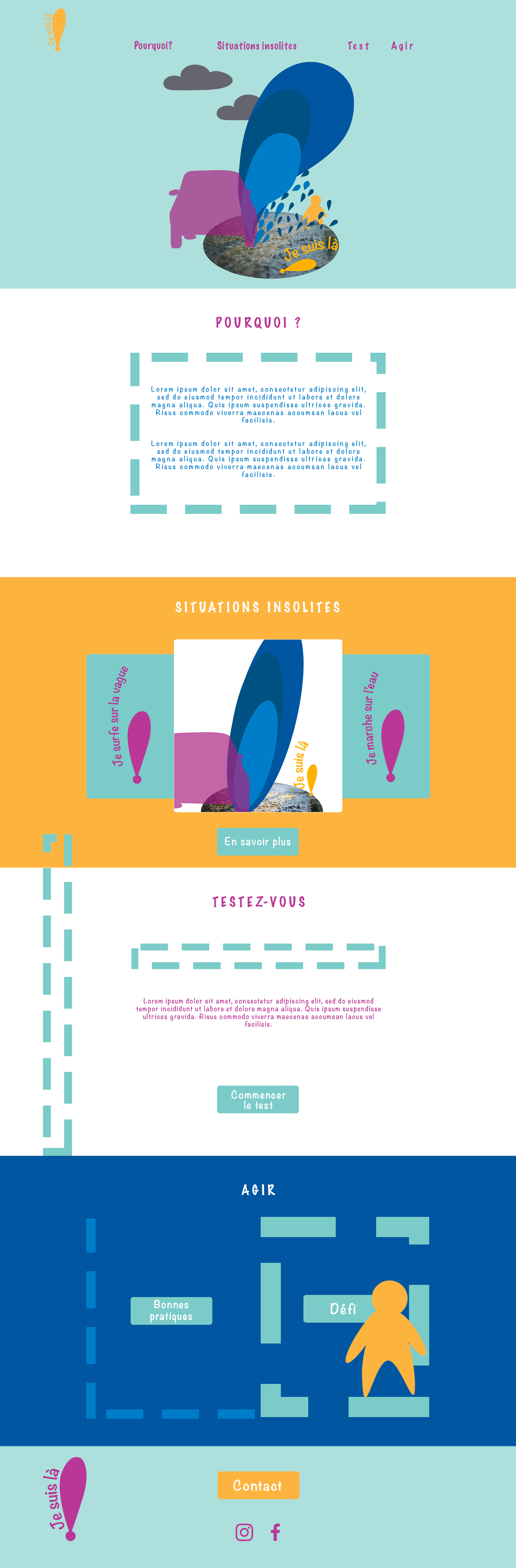 maquette page d'accueil site internet