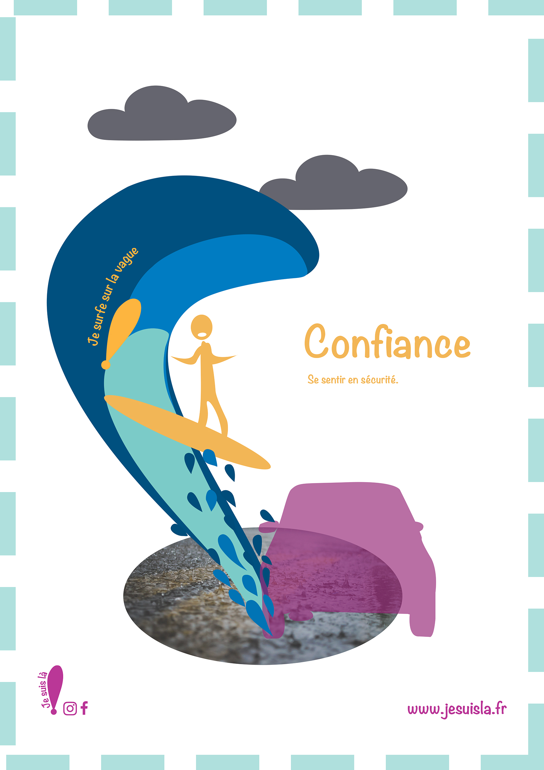 affiche je surfe sur la vague 2